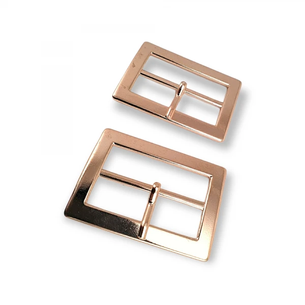 Center Buckle 4 cm  Rectangular Plain Wide Edge Metal Buckle E 1237