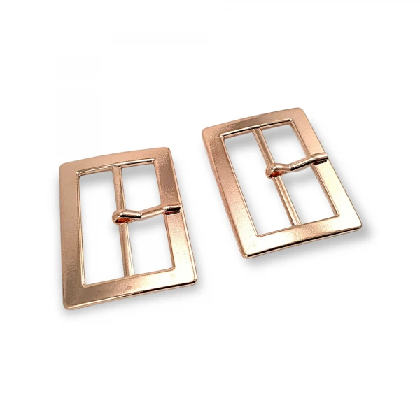 Center Buckle 4 cm  Rectangular Plain Wide Edge Metal Buckle E 1237