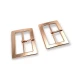 Center Buckle 4 cm  Rectangular Plain Wide Edge Metal Buckle E 1237