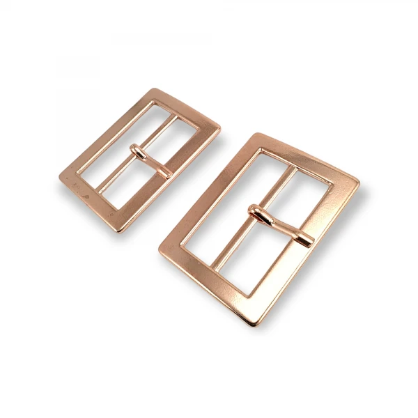Center Buckle 4 cm  Rectangular Plain Wide Edge Metal Buckle E 1237