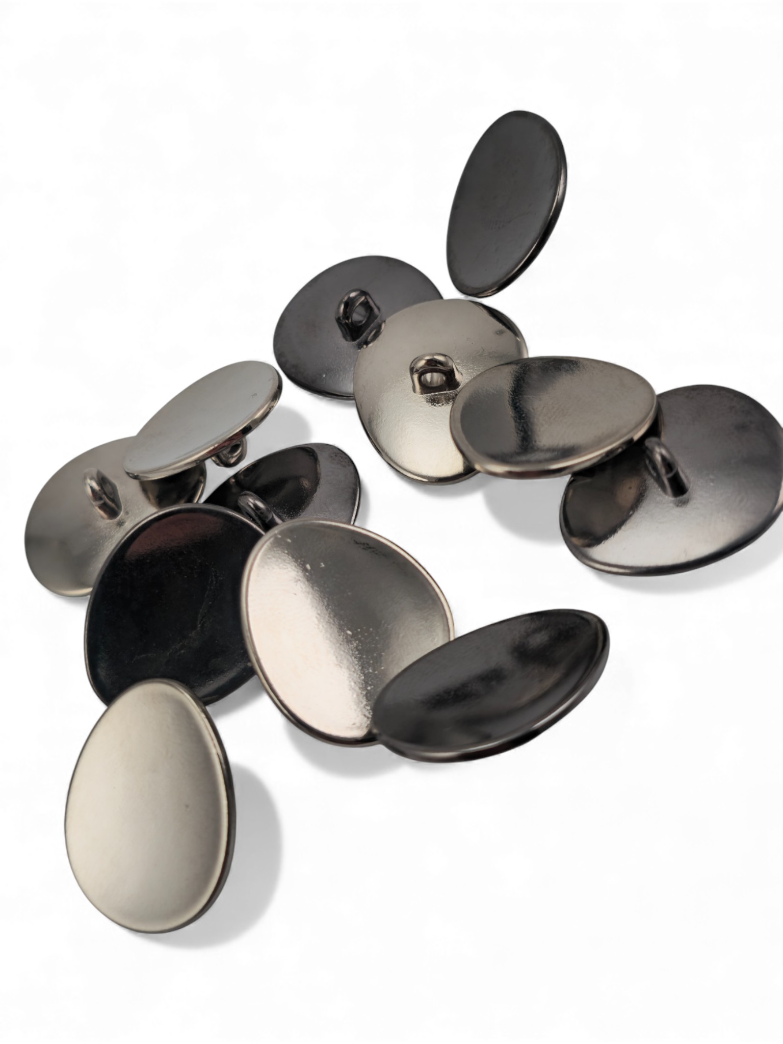 Asymmetrical Oval Shaped Jacket Button 23 mm x 19.5 mm - 36 men Asymmetrical Oval Shaped Jacket Button 23 mm x 19.5 mm - 36 men