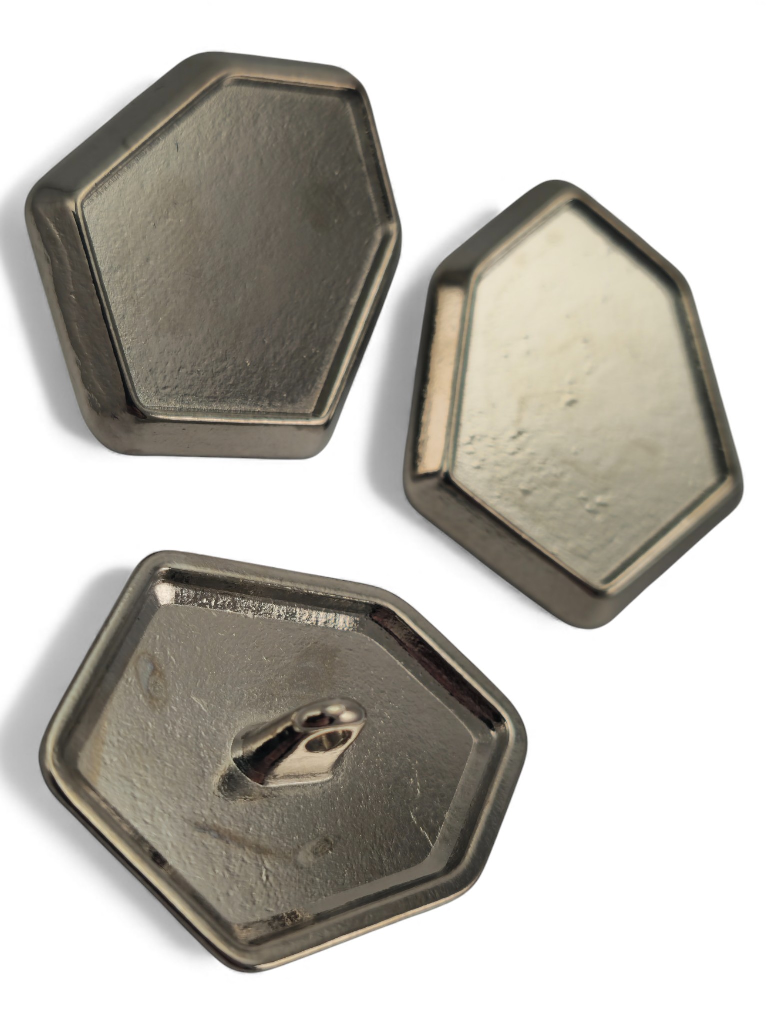 Footed button Pentagonal Shaped Jacket Button 28 mm x 22 mm - 44 size