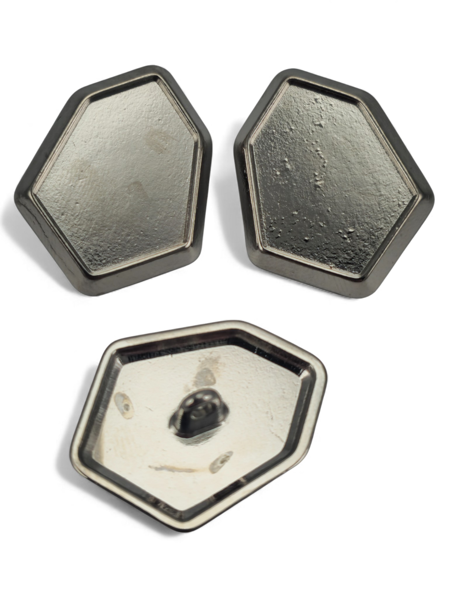Footed button Pentagonal Shaped Jacket Button 28 mm x 22 mm - 44 size
