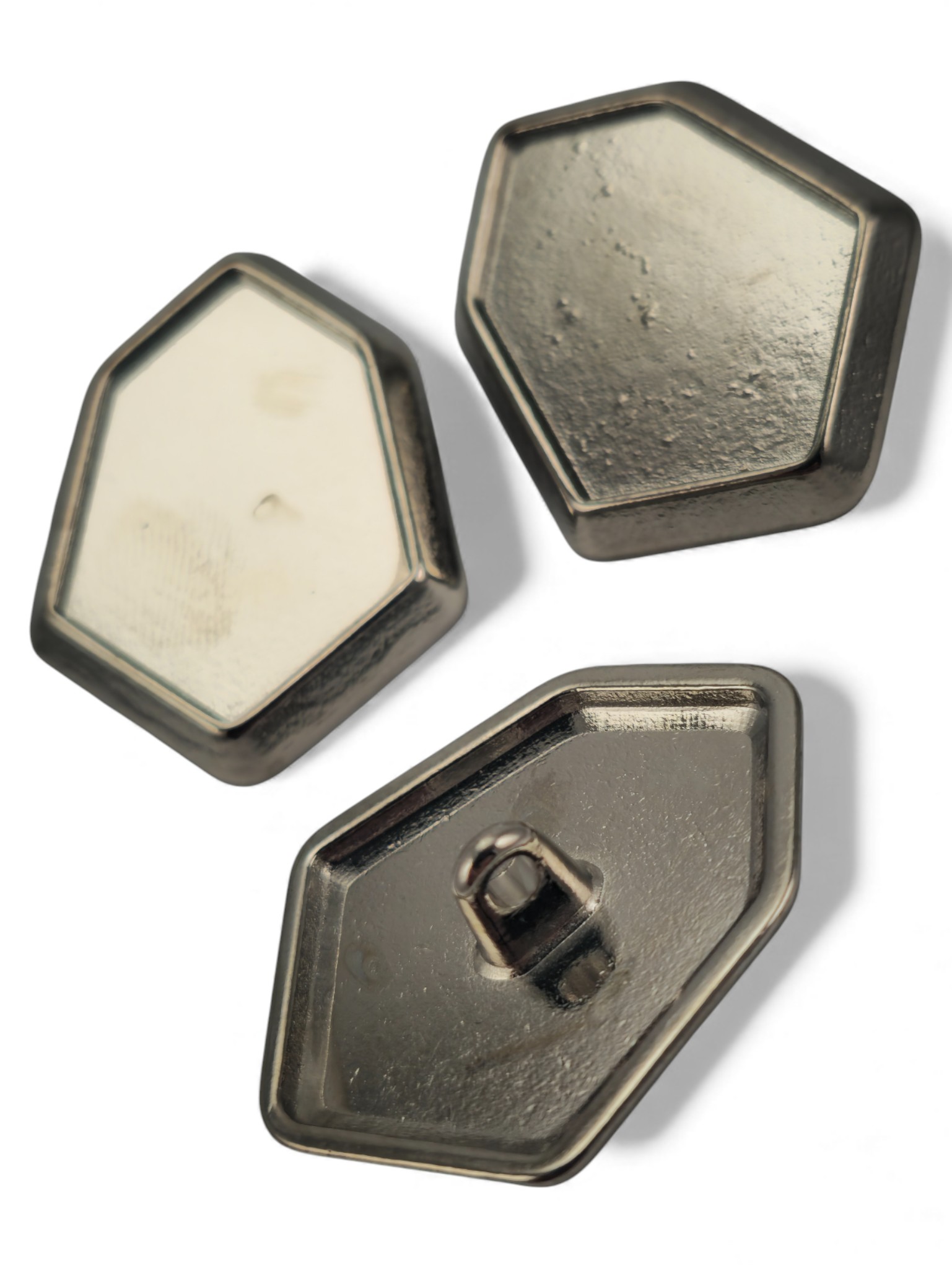 Footed button Pentagonal Shaped Jacket Button 28 mm x 22 mm - 44 size