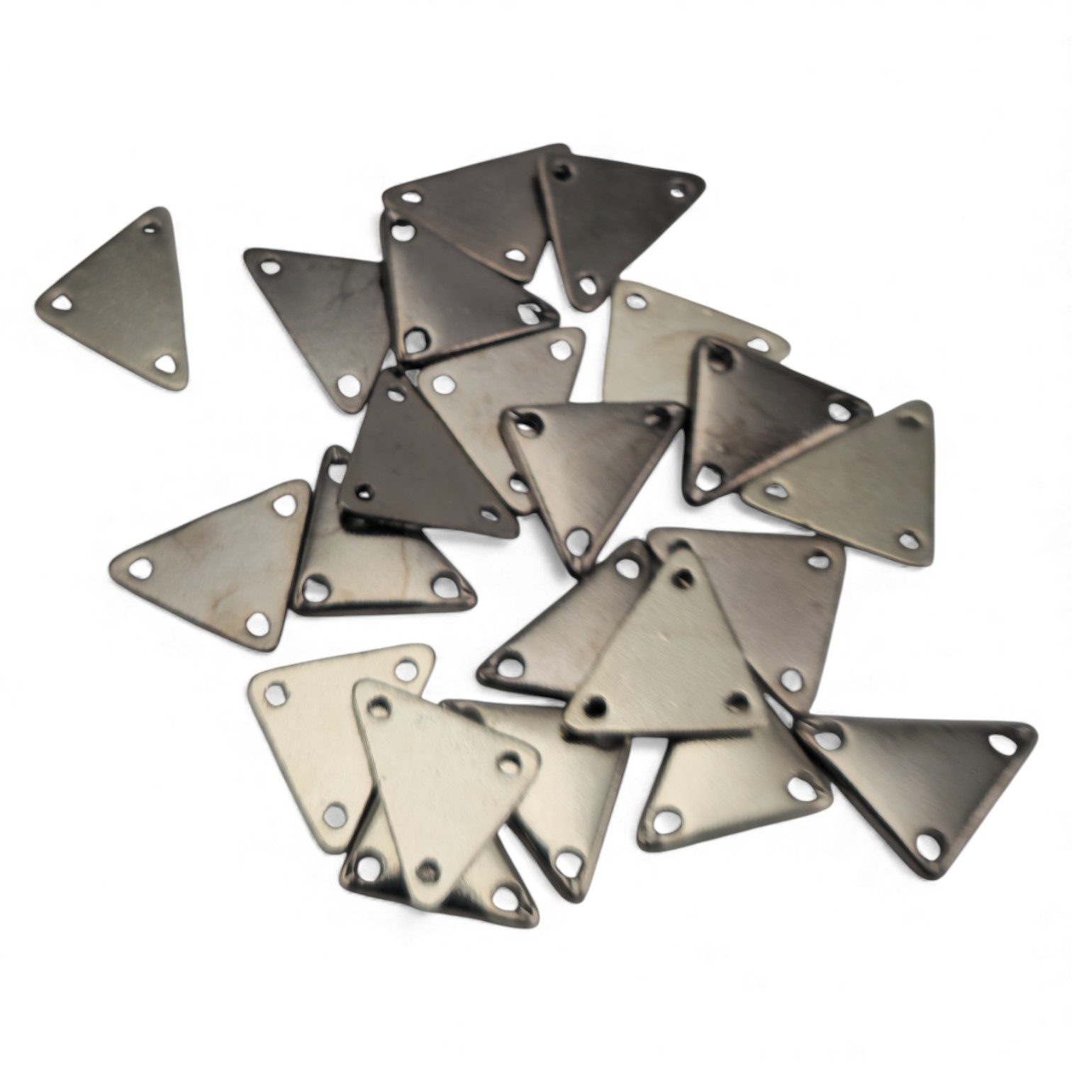 Triangle Metal Label Plate with 3 Holes 14 mm x 10 mm