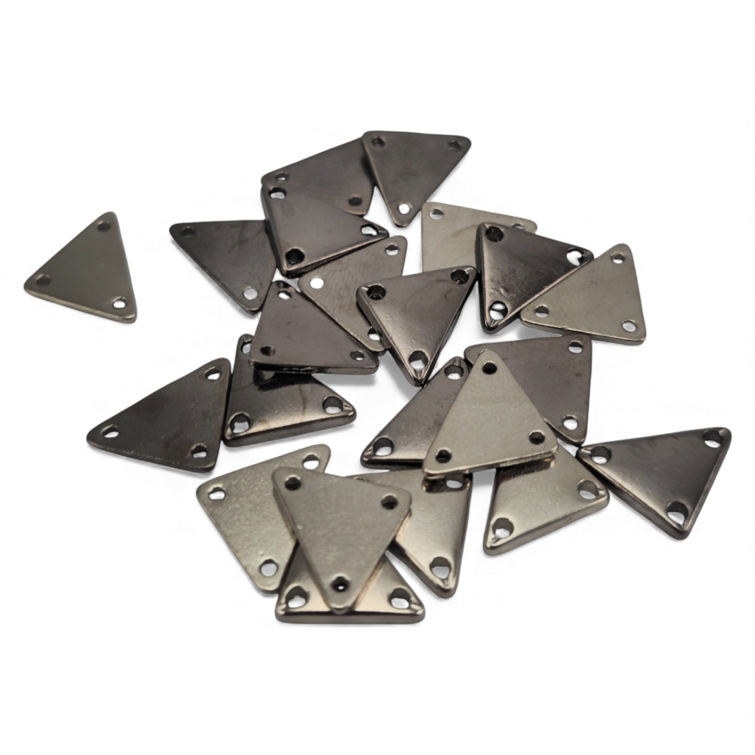 Triangle Metal Label Plate with 3 Holes 14 mm x 10 mm