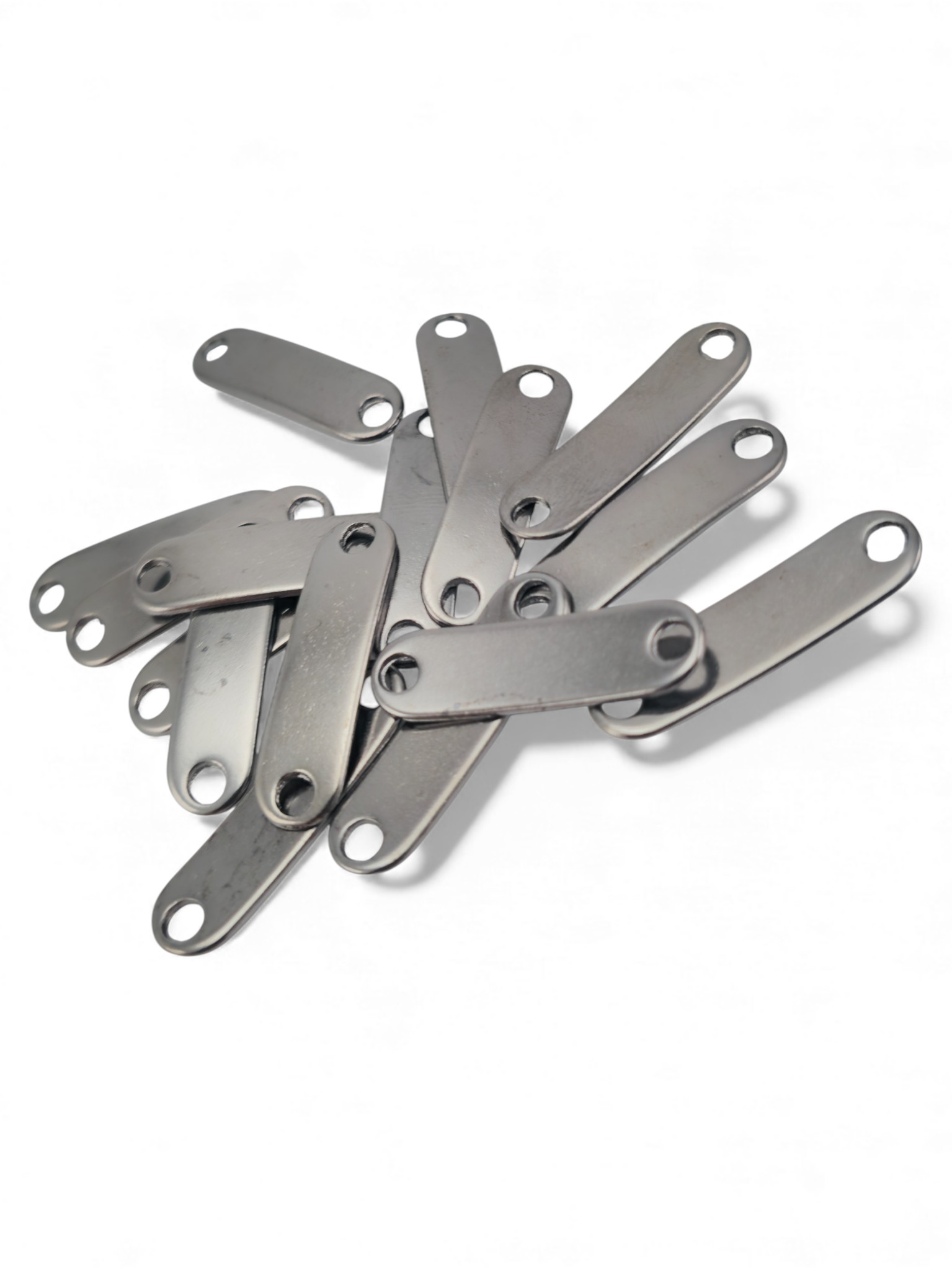 Curved Metal Label Mounting Plate with 2 Holes 28.6 mm x 8 mm