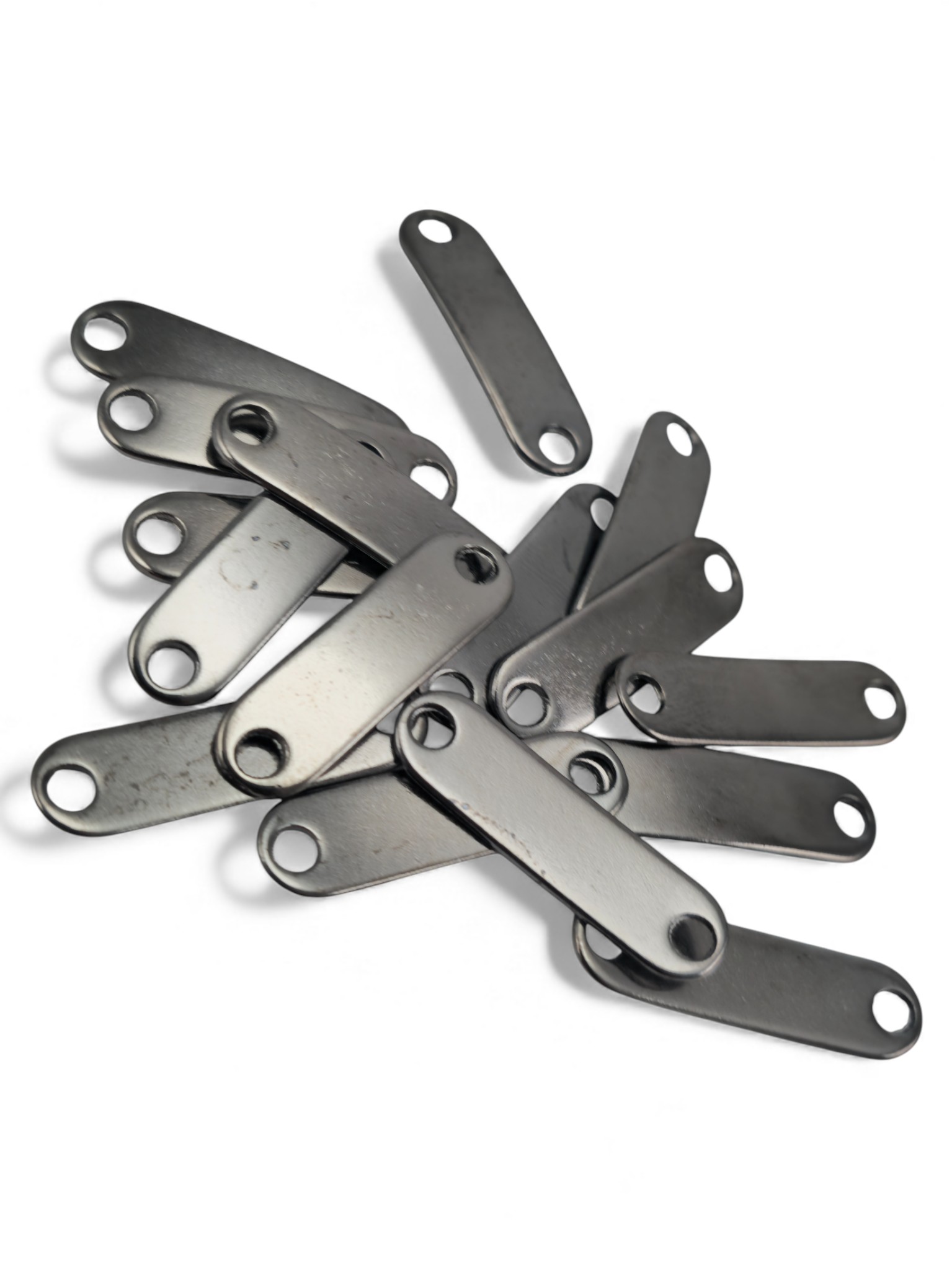 Curved Metal Label Mounting Plate with 2 Holes 28.6 mm x 8 mm