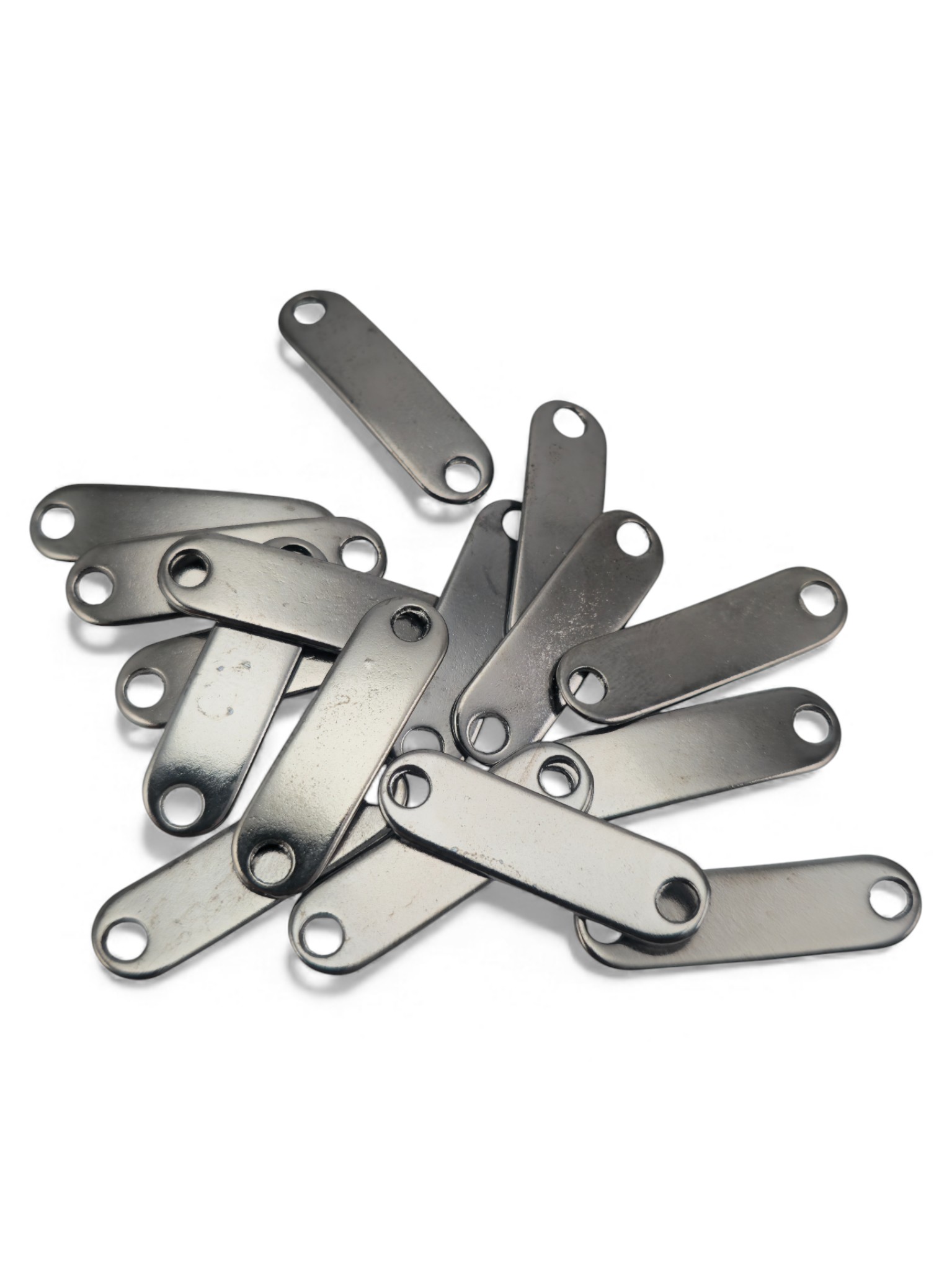 Curved Metal Label Mounting Plate with 2 Holes 28.6 mm x 8 mm