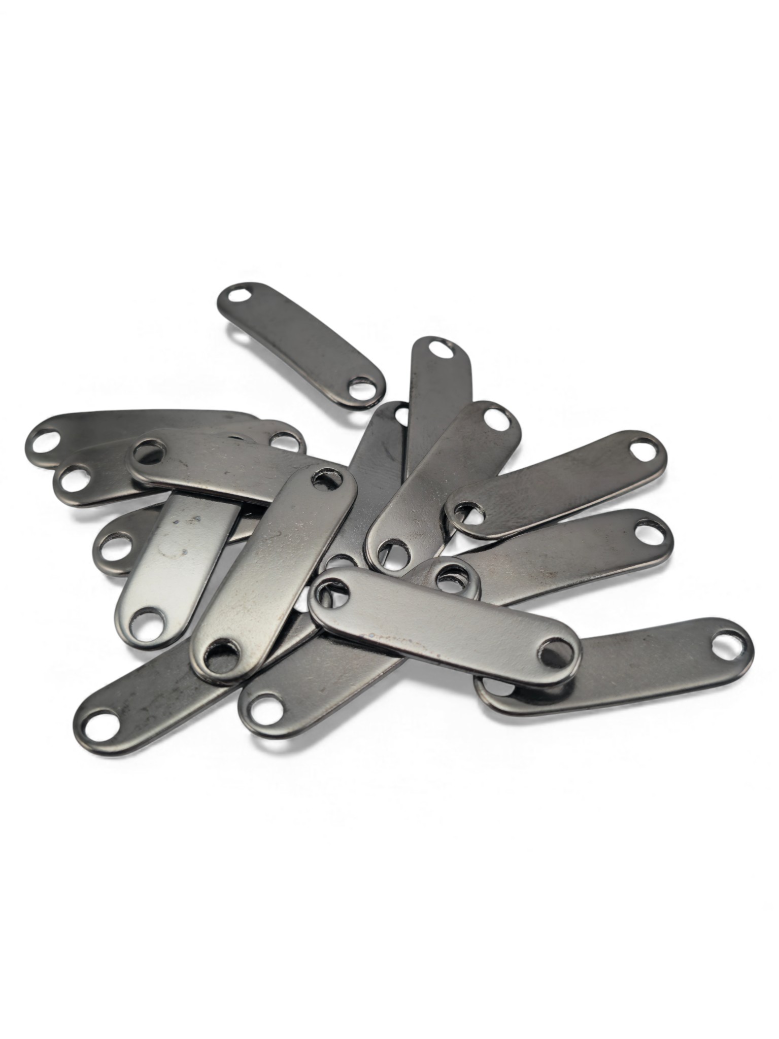 Curved Metal Label Mounting Plate with 2 Holes 28.6 mm x 8 mm