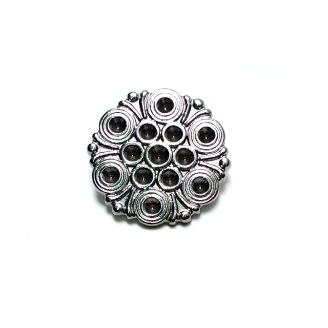 28 mm Rhinestone / Crystal Detail Shank Button front and detail view