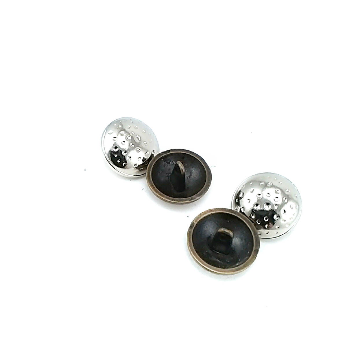 Dotted 20 mm Footed metal button - 33 lignes