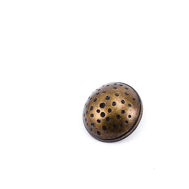 Dotted 20 mm Footed metal button - 33 lignes