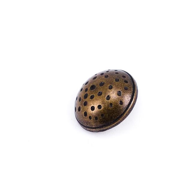 Dotted 20 mm Footed metal button - 33 lignes