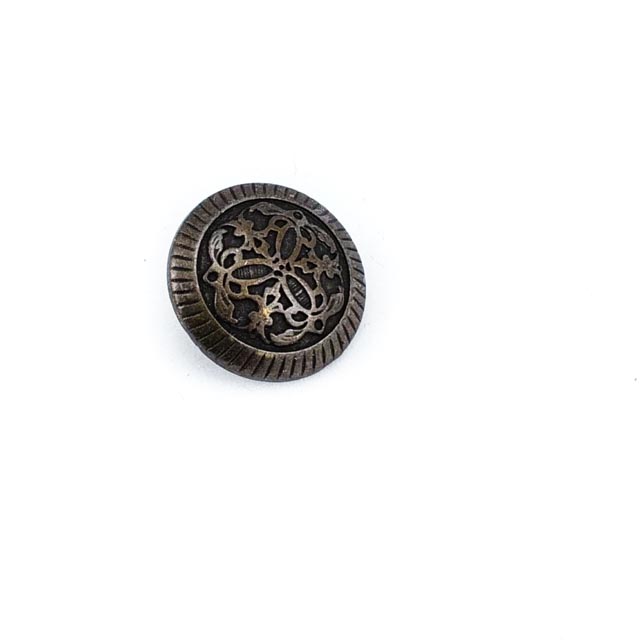 15 mm Red / Burgundy Shank Button front and detail view