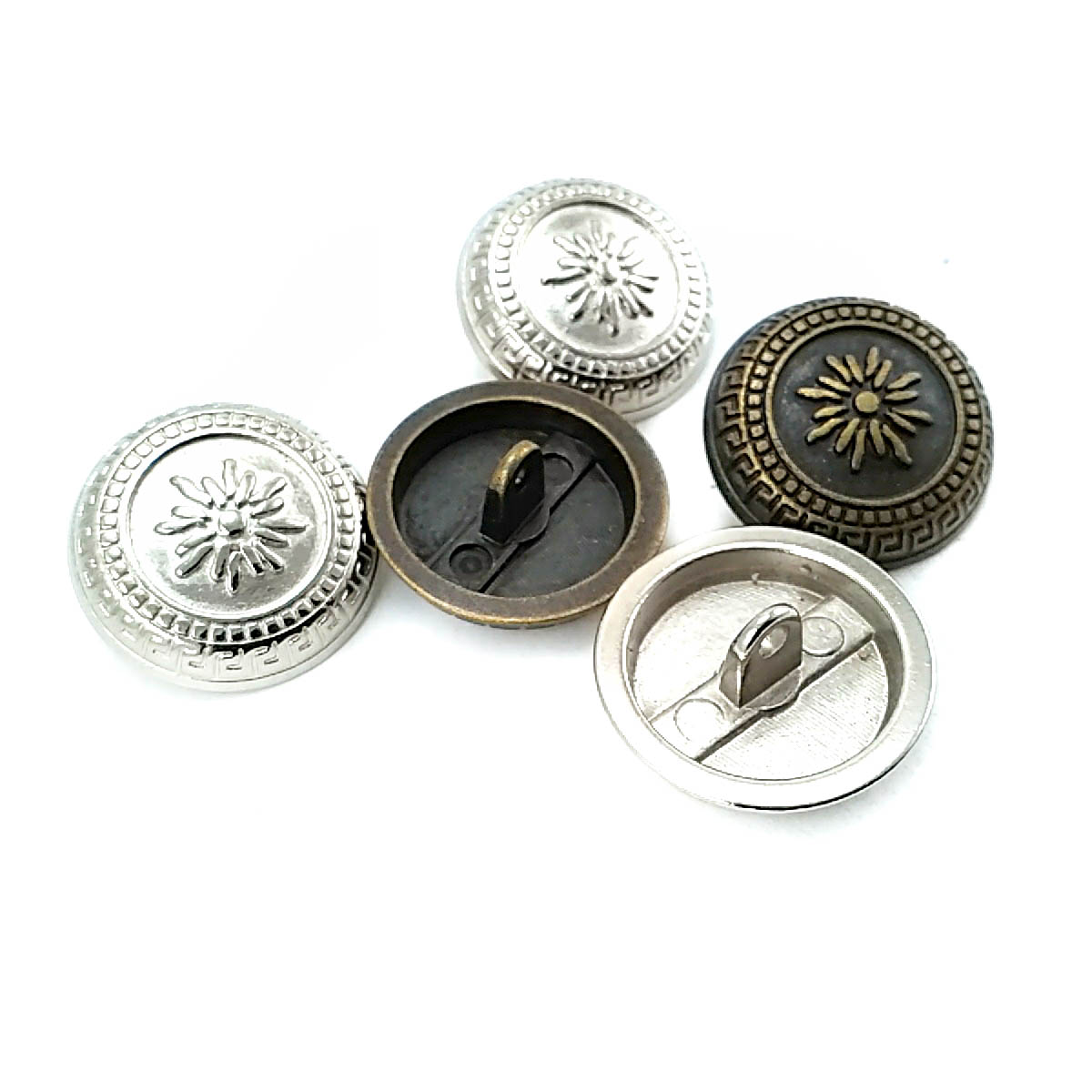 Women's Jacket Button Floral Embroidered Shank Button 21 mm - 32 L E 1055