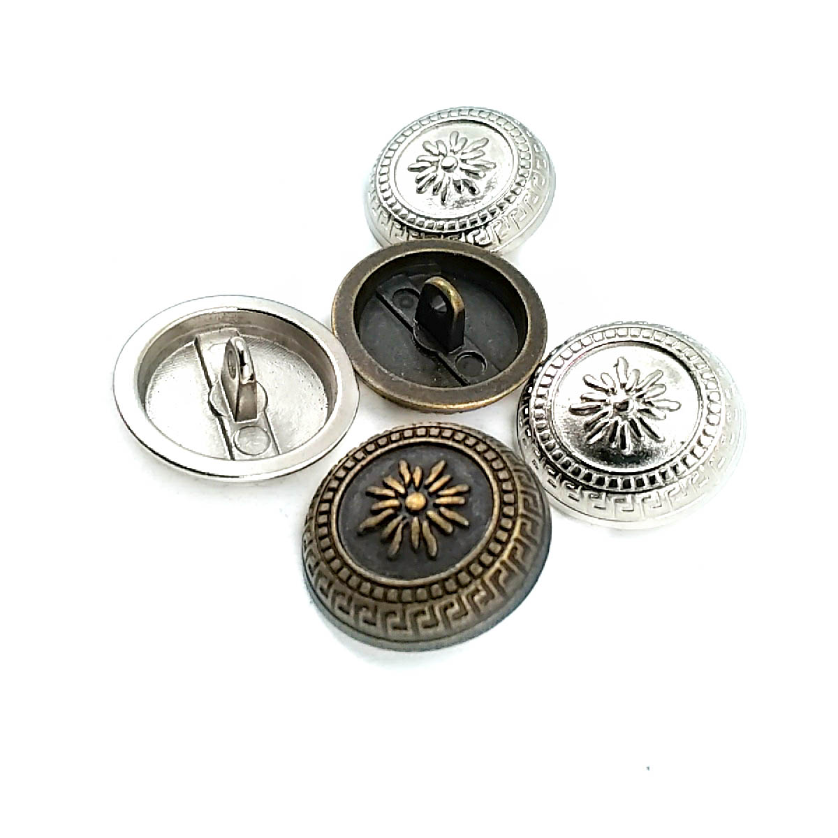 Women's Jacket Button Floral Embroidered Shank Button 21 mm - 32 L E 1055