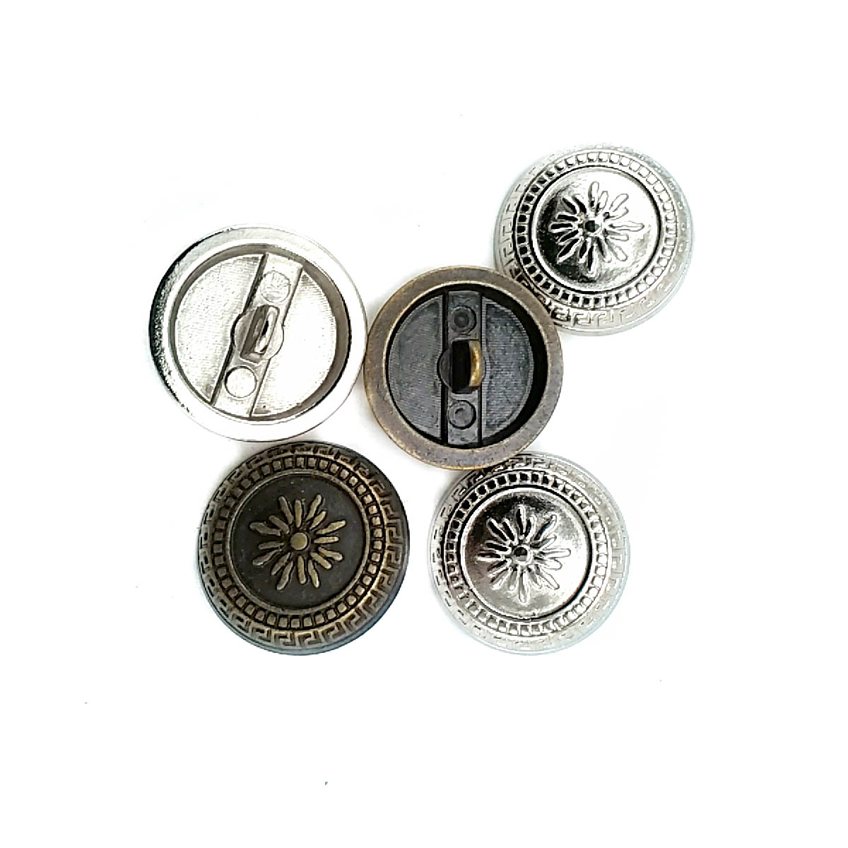 Women's Jacket Button Floral Embroidered Shank Button 21 mm - 32 L E 1055