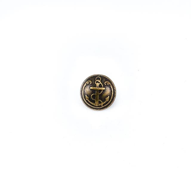 12 mm - 19 L  Ship Anchor Design Metal Shank Button
