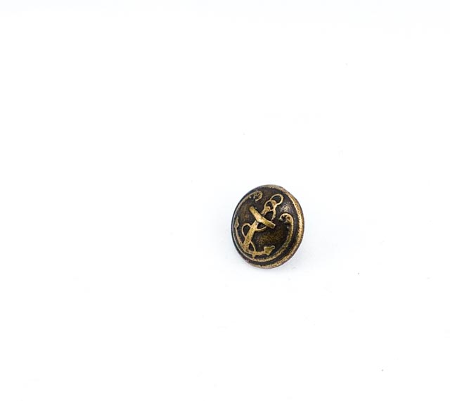 12 mm - 19 L  Ship Anchor Design Metal Shank Button
