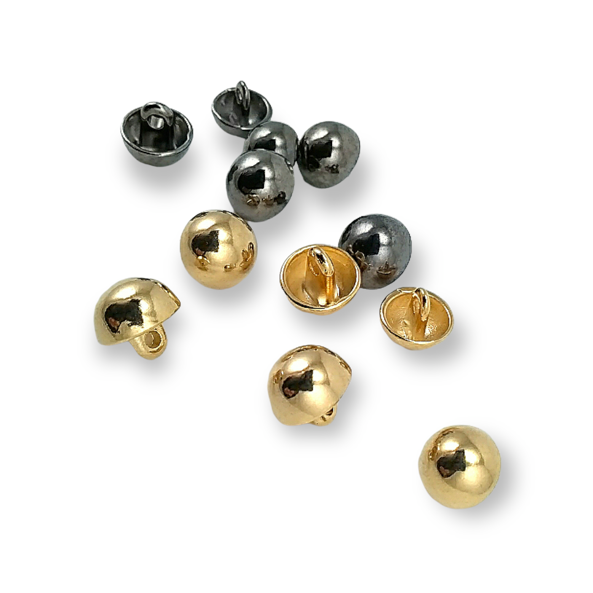 Shank Button 11 mm - 18 L Metal Shank Half Ball Button E 1092 Shank Button 11 mm - 18 L Metal Shank Half Ball Button E 1092
