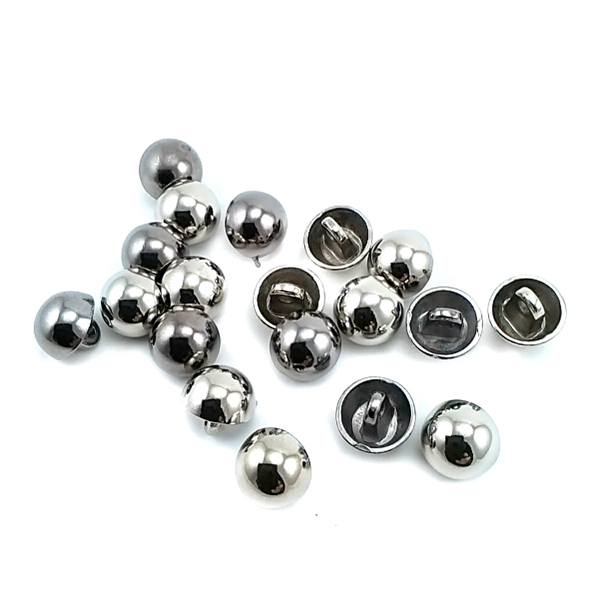 Shank Button 11 mm - 18 L Metal Shank Half Ball Button E 1092
