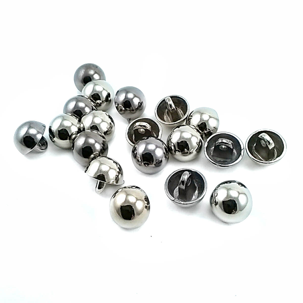 Shank Button 11 mm - 18 L Metal Shank Half Ball Button E 1092