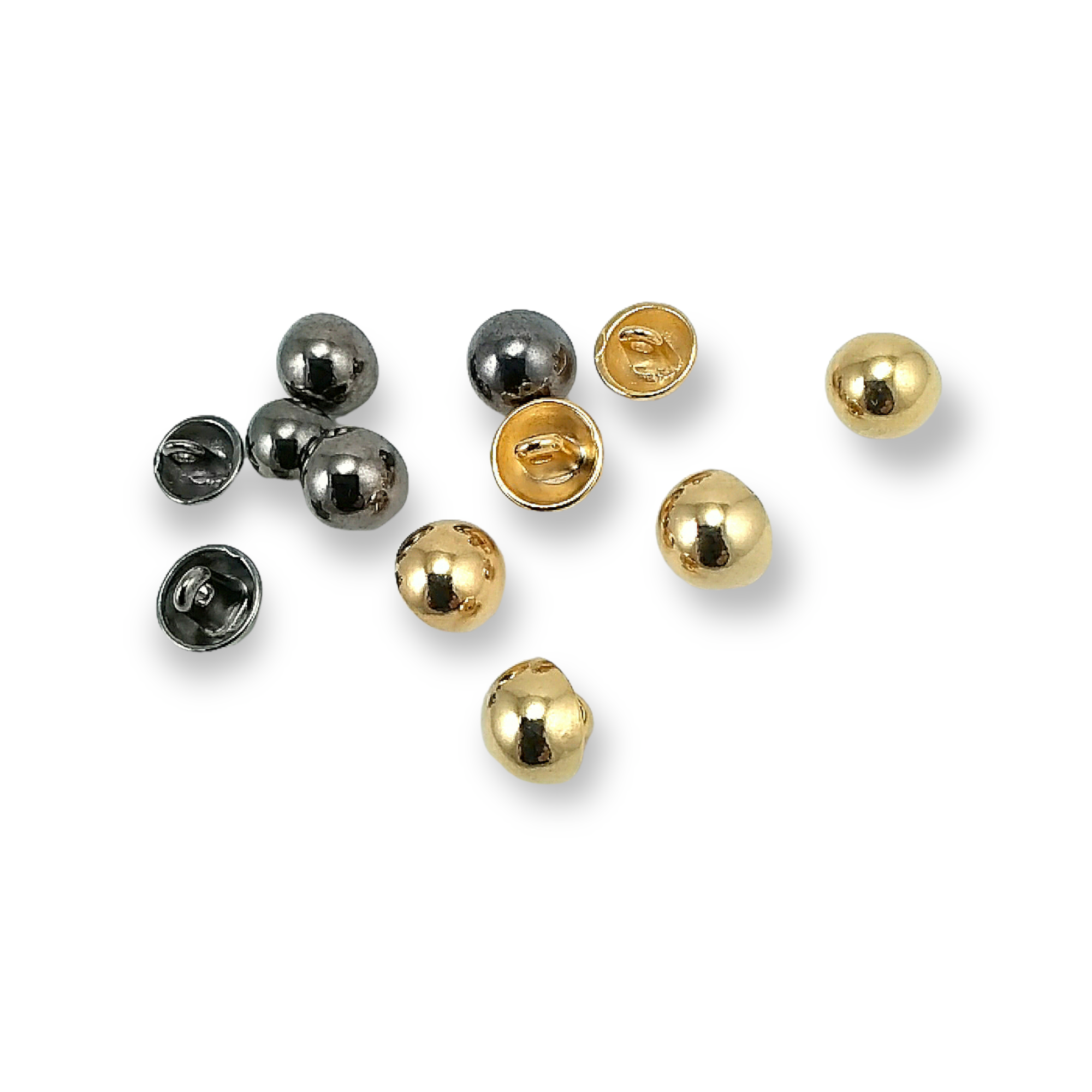 Shank Button 11 mm - 18 L Metal Shank Half Ball Button E 1092 Shank Button 11 mm - 18 L Metal Shank Half Ball Button E 1092