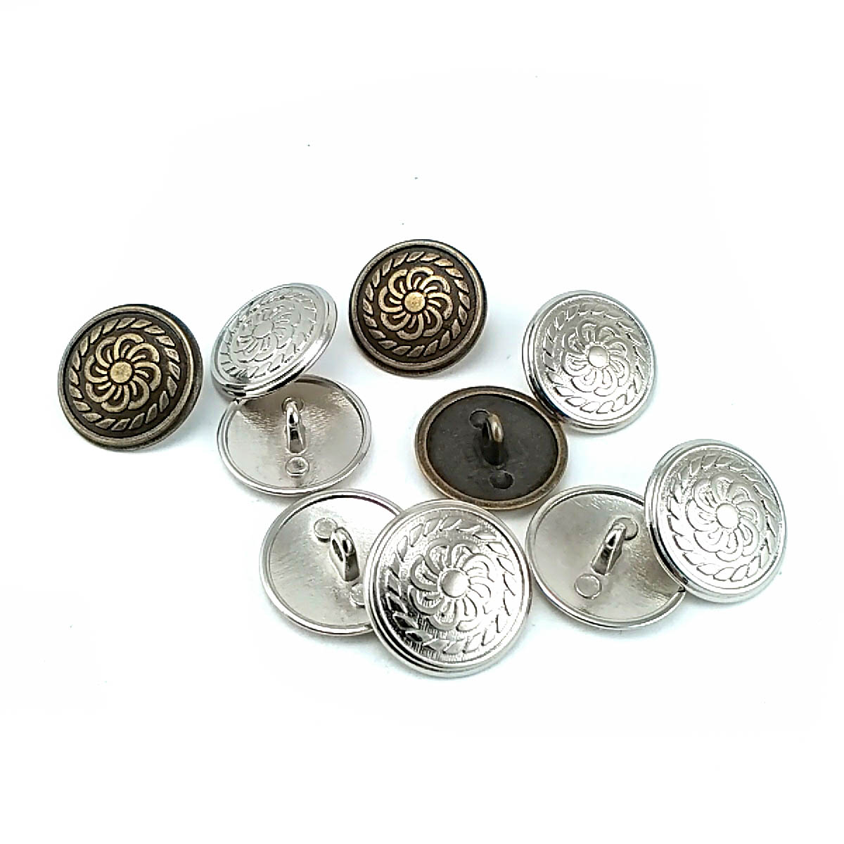 20 mm Ayaklı Düğme ön ve detay görünümü