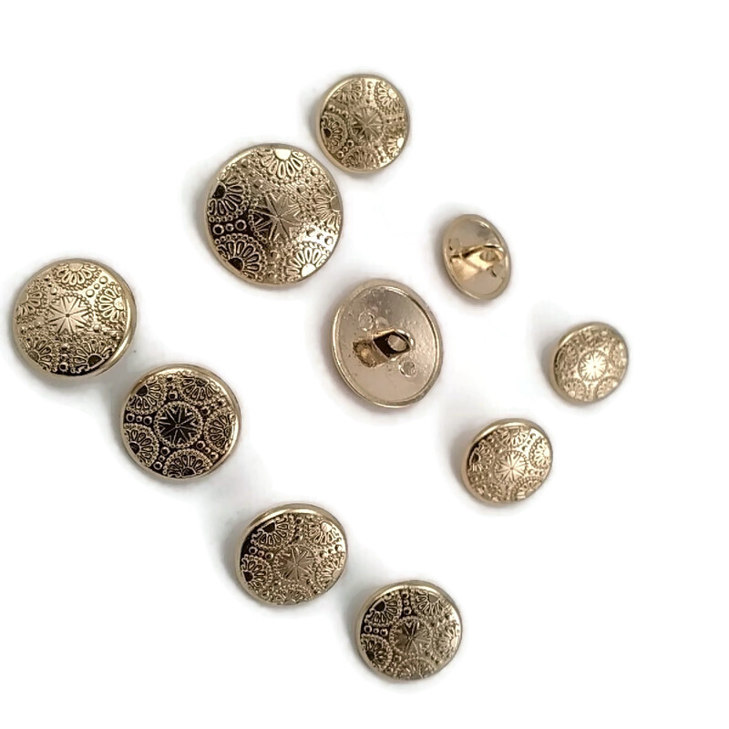 Blazer Jacket Button Set of 10 Motif Patterned