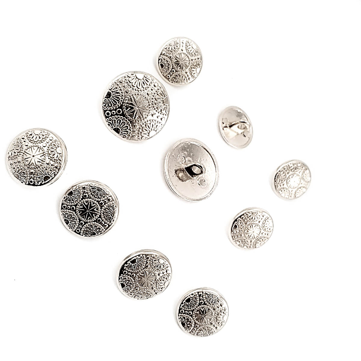 Blazer Jacket Button Set of 10 Motif Patterned