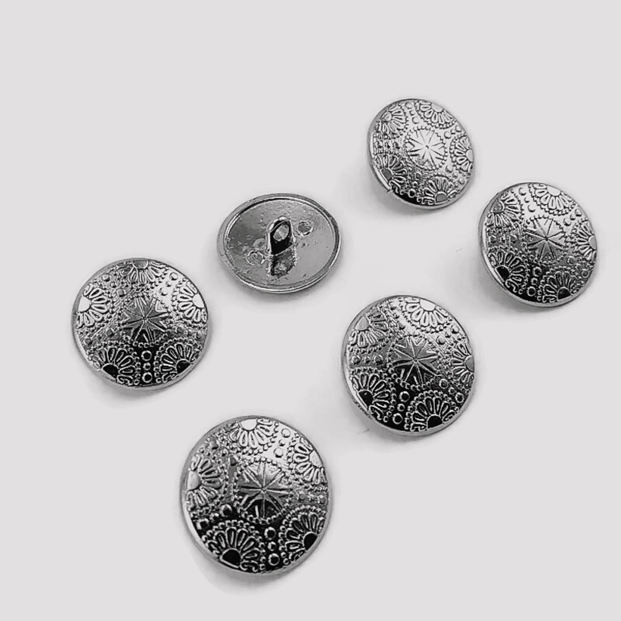 20 mm - 32 L Blazer Jacket Button (Set of 6) Motif  Patterned
