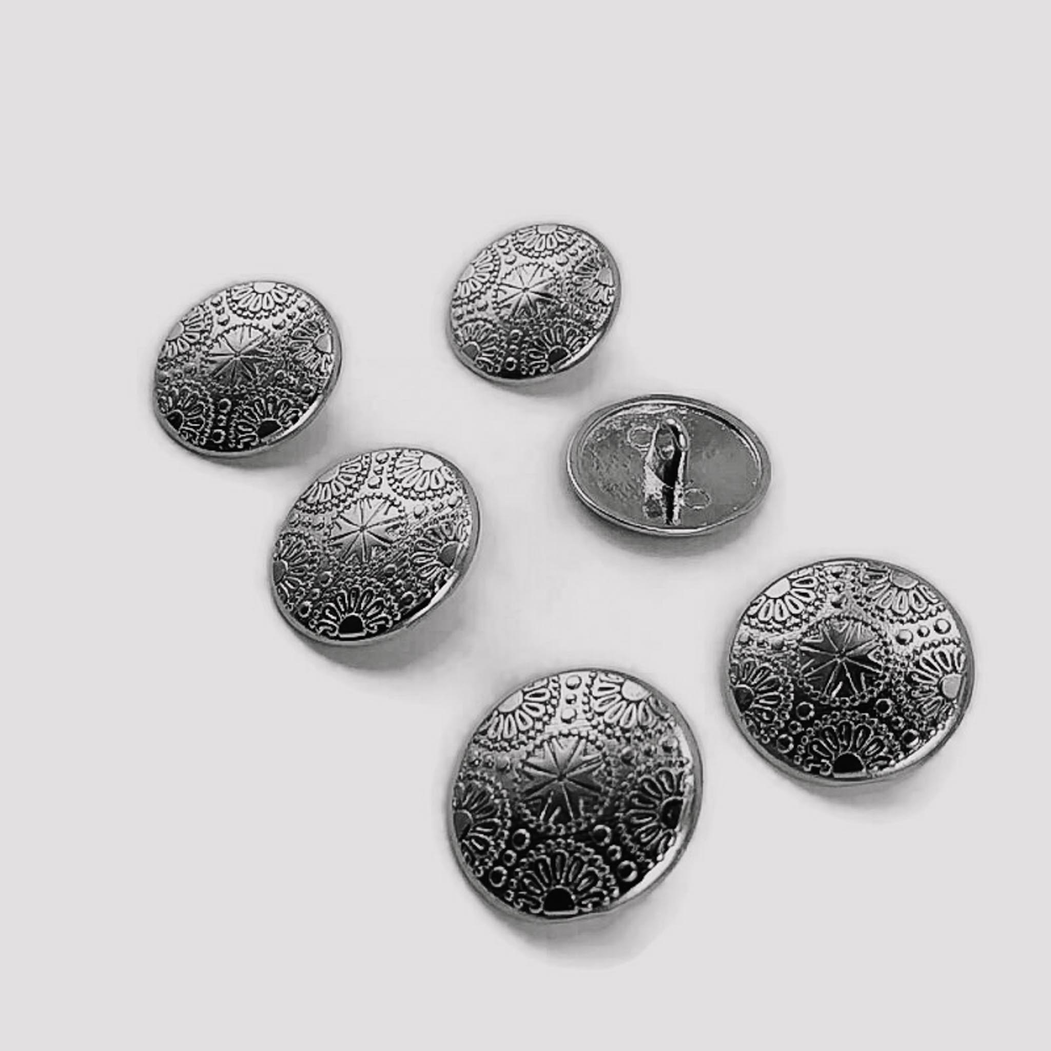 20 mm - 32 L Blazer Jacket Button (Set of 6) Motif  Patterned