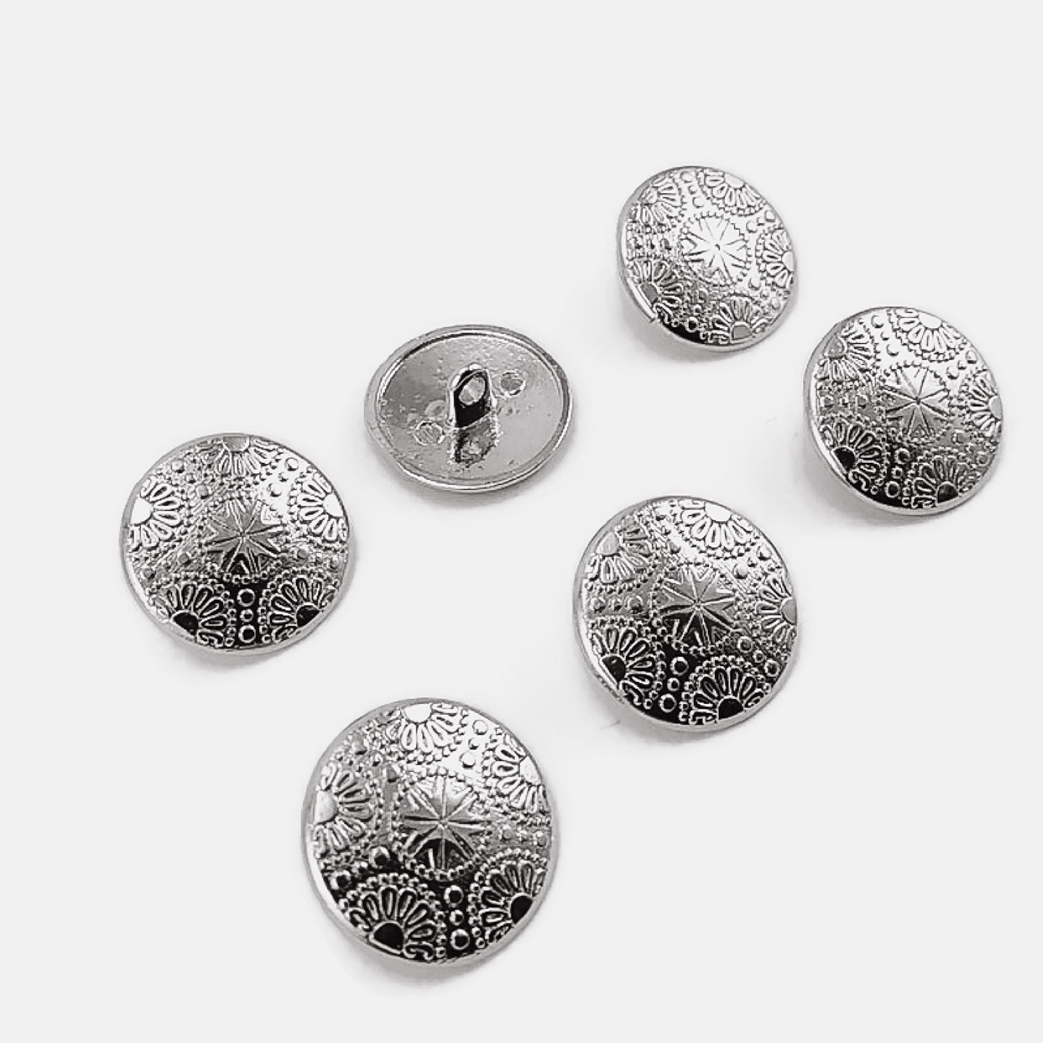 20 mm - 32 L Blazer Jacket Button (Set of 6) Motif  Patterned