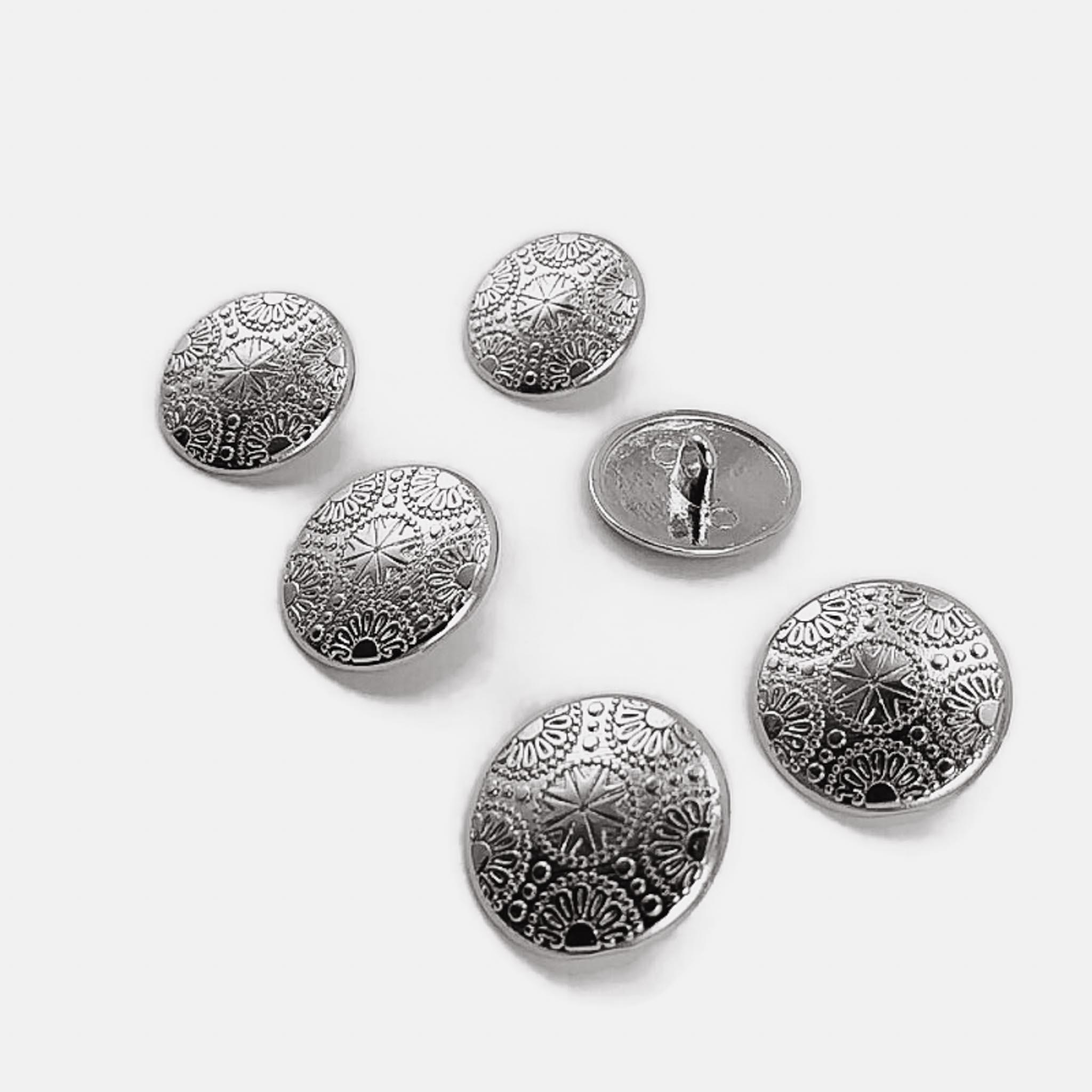 20 mm - 32 L Blazer Jacket Button (Set of 6) Motif  Patterned