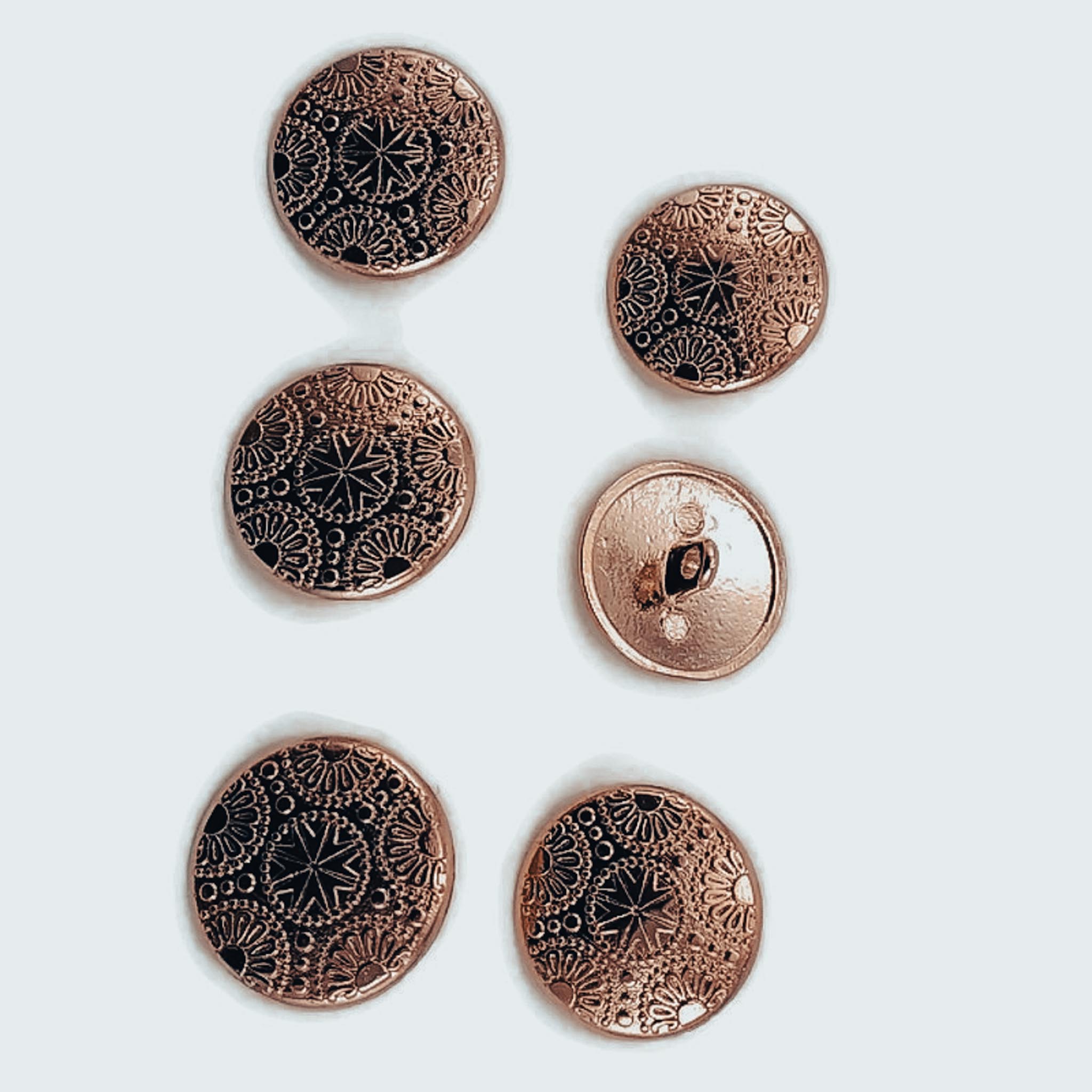 20 mm - 32 L Blazer Jacket Button (Set of 6) Motif  Patterned