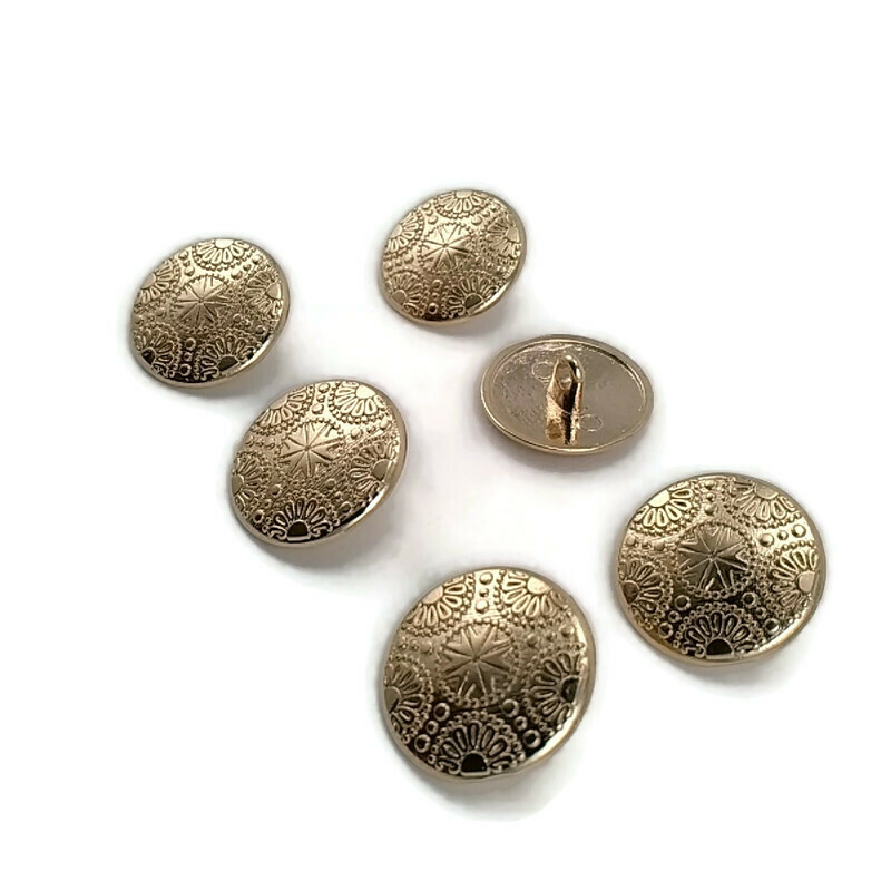 20 mm - 32 L Blazer Jacket Button (Set of 6) Motif  Patterned