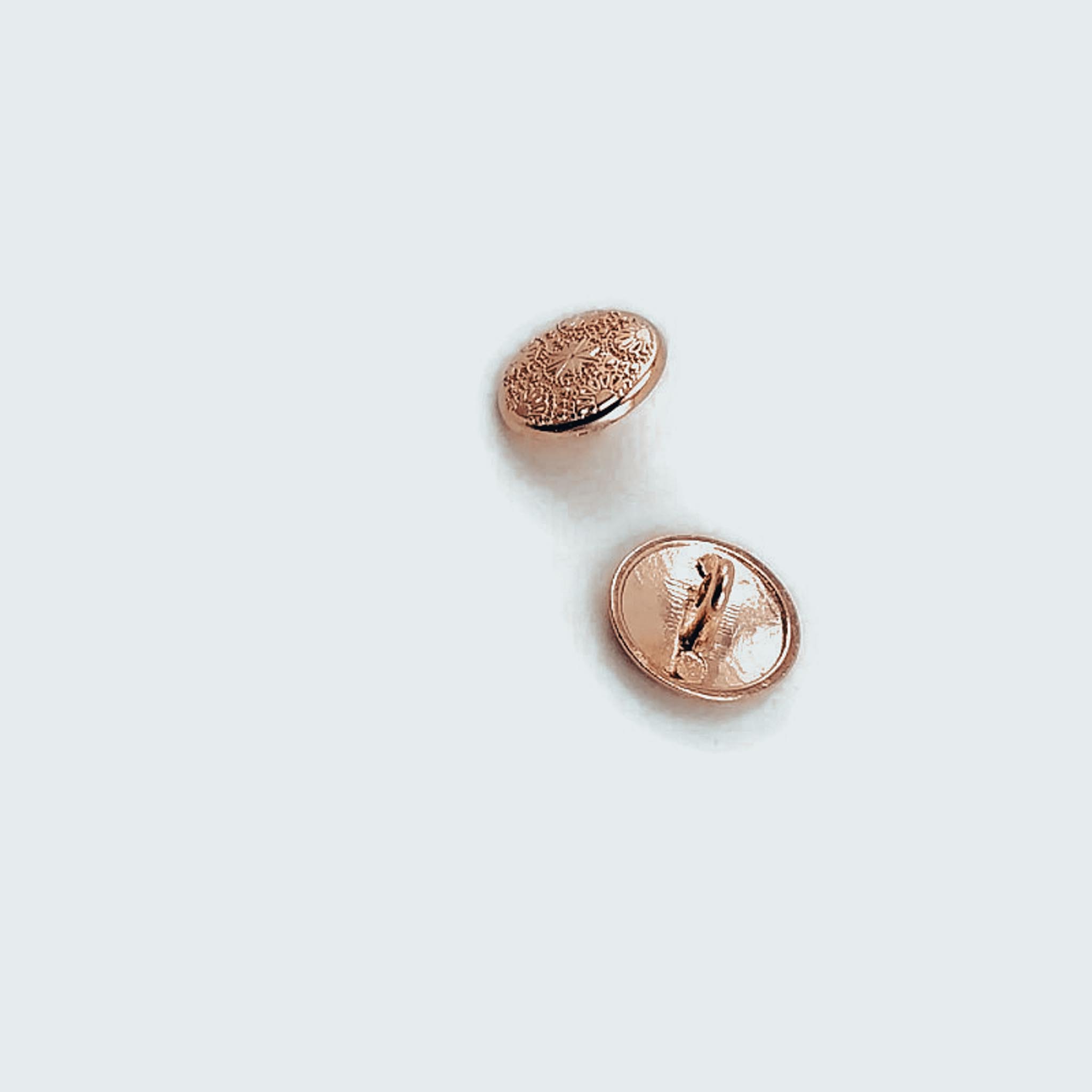 15 mm - 24 L Gold plated Cufflink Shank Button Motif Patterned
