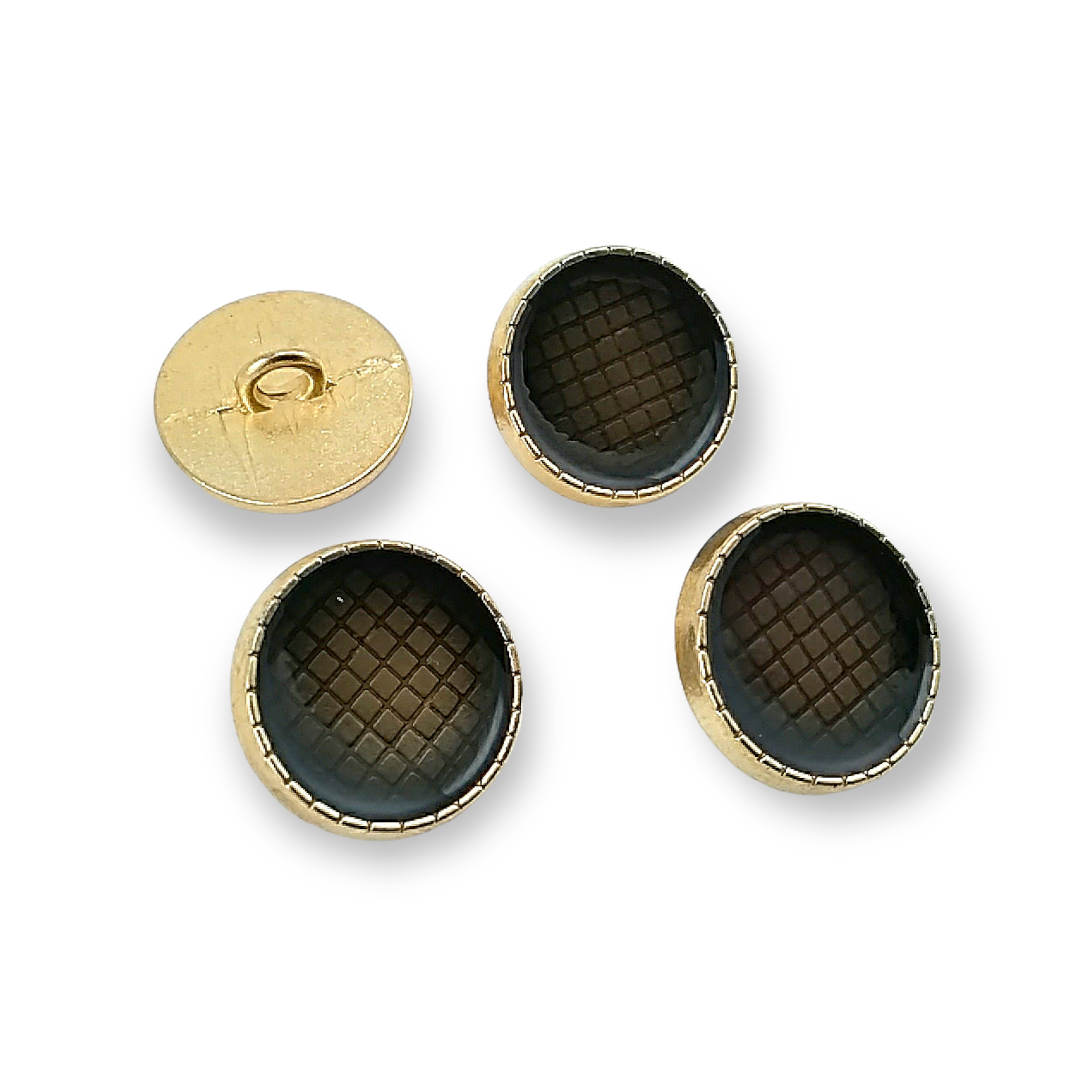 Ceket Kol Düğmesi 18 mm 28 Boy Mineli Metal Ayaklı Düğme E 1245