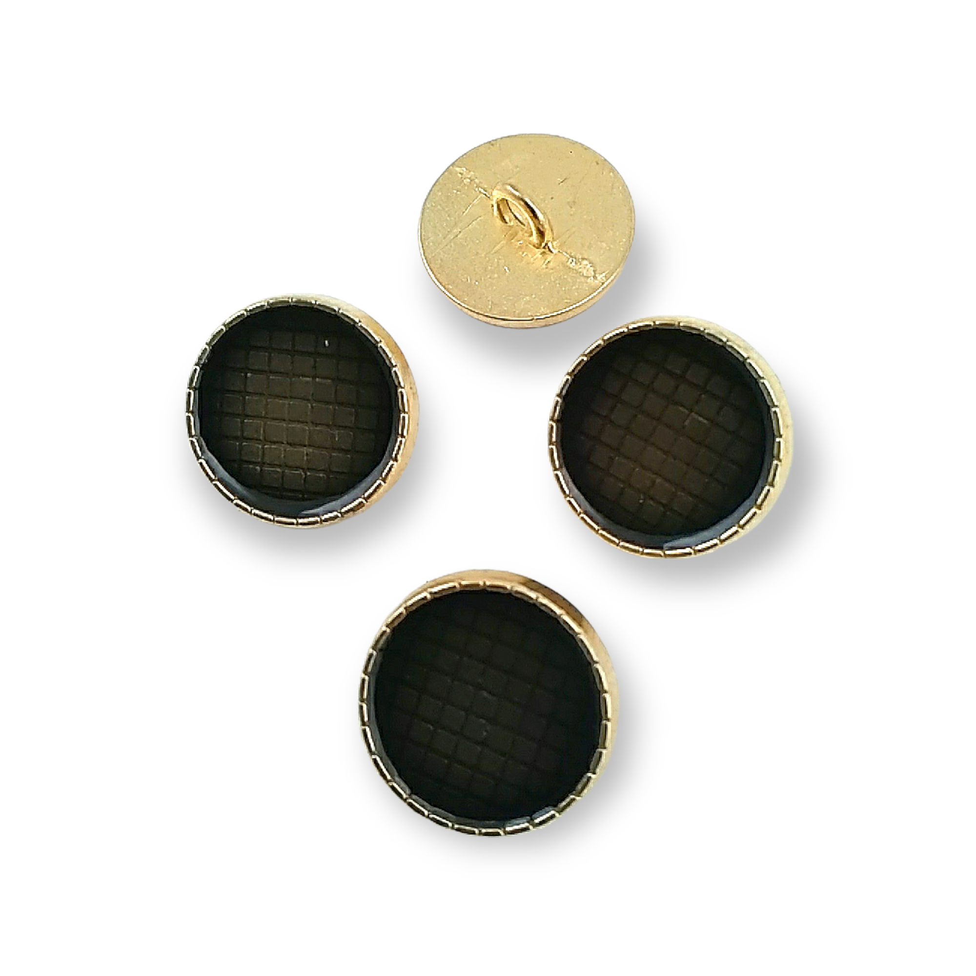 Ceket Kol Düğmesi 18 mm 28 Boy Mineli Metal Ayaklı Düğme E 1245