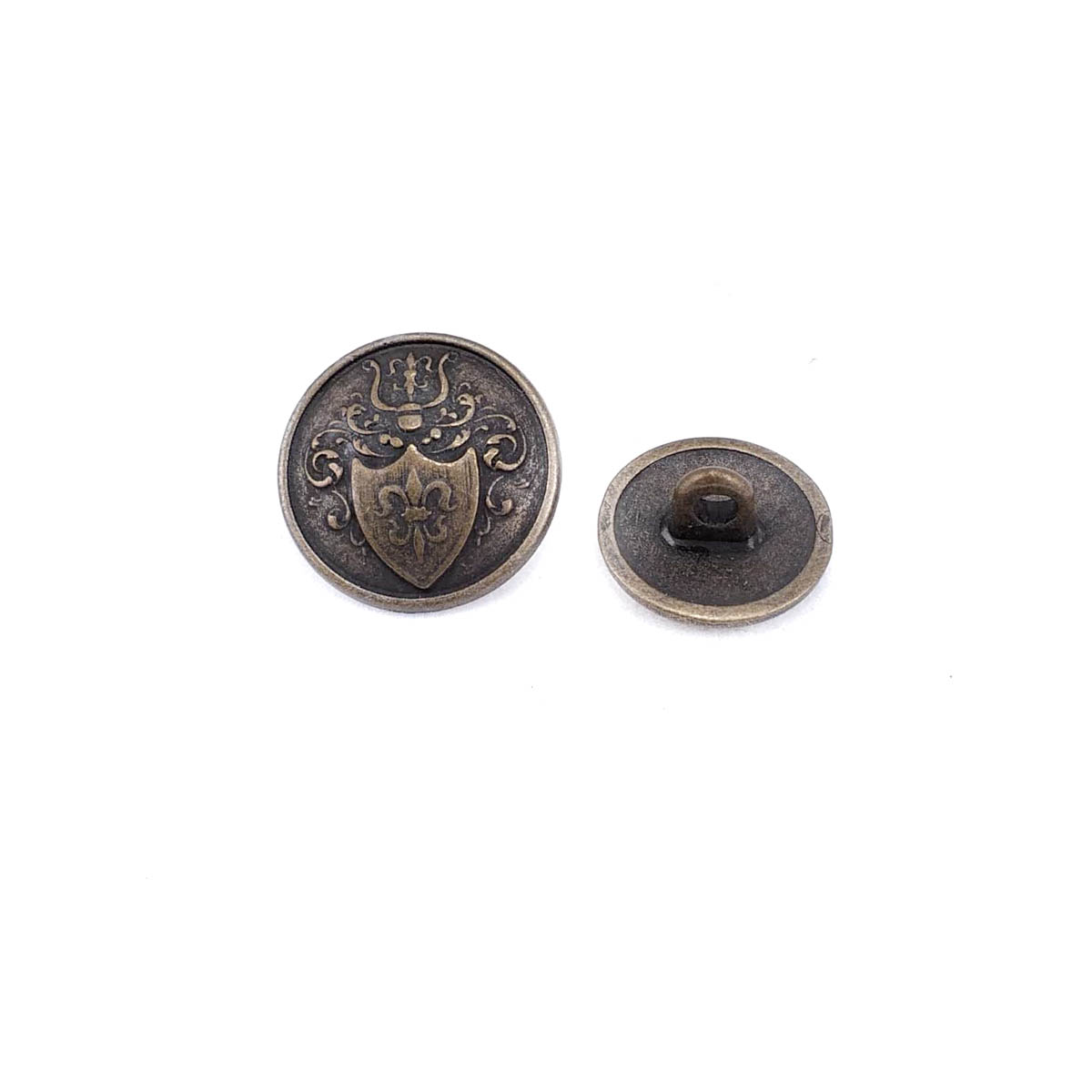 Ayaklı Düğme Kalkan Armalı Bluz ve Ceket Kol Düğmesi 15 mm   - 24 boy  E 1252