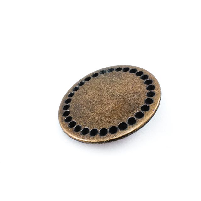 Kaban Düğmesi Cam Taşlı Ayaklı Düğme 39 mm - 64 boy  E 129