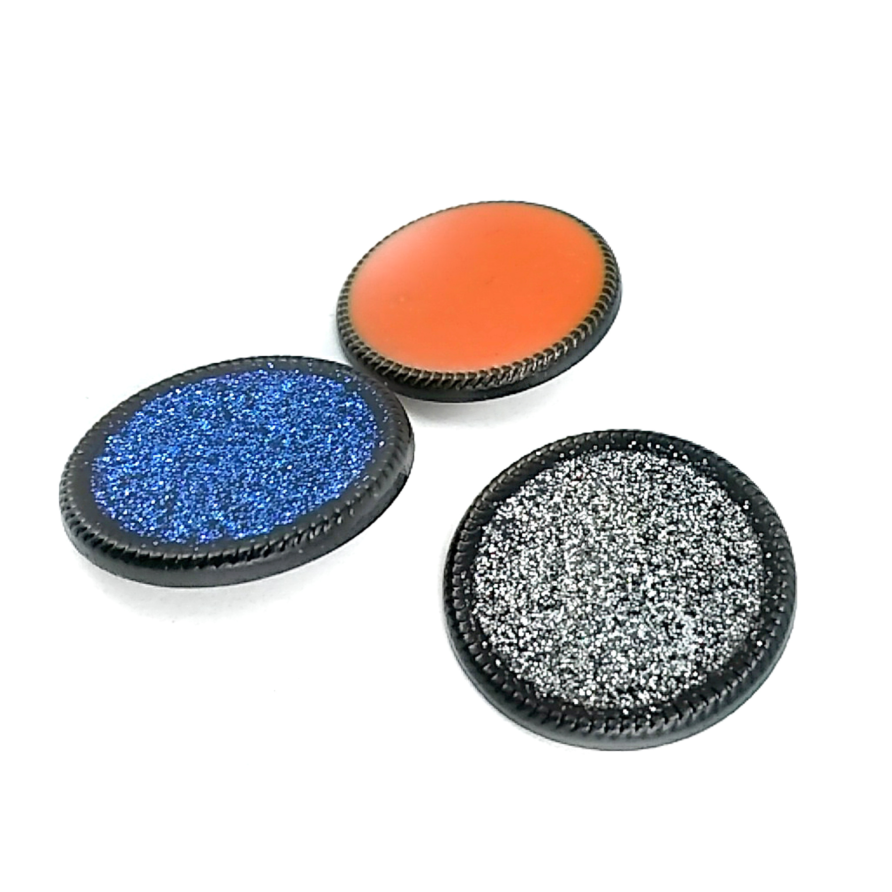 Enamel Coat and Coat Button Silvery Enamel 26 mm - 42 L  E 1313