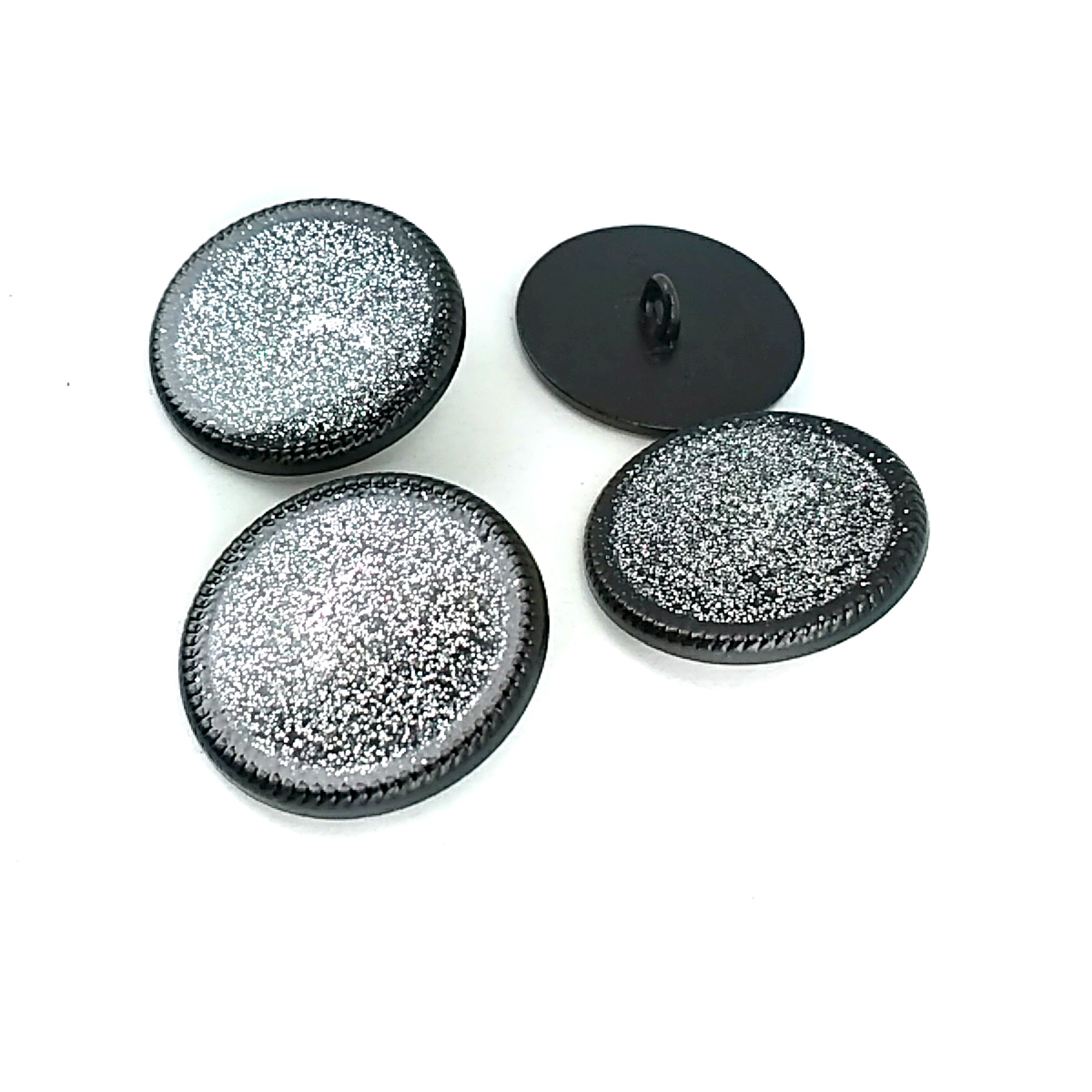 Enamel Coat and Coat Button Silvery Enamel 26 mm - 42 L  E 1313