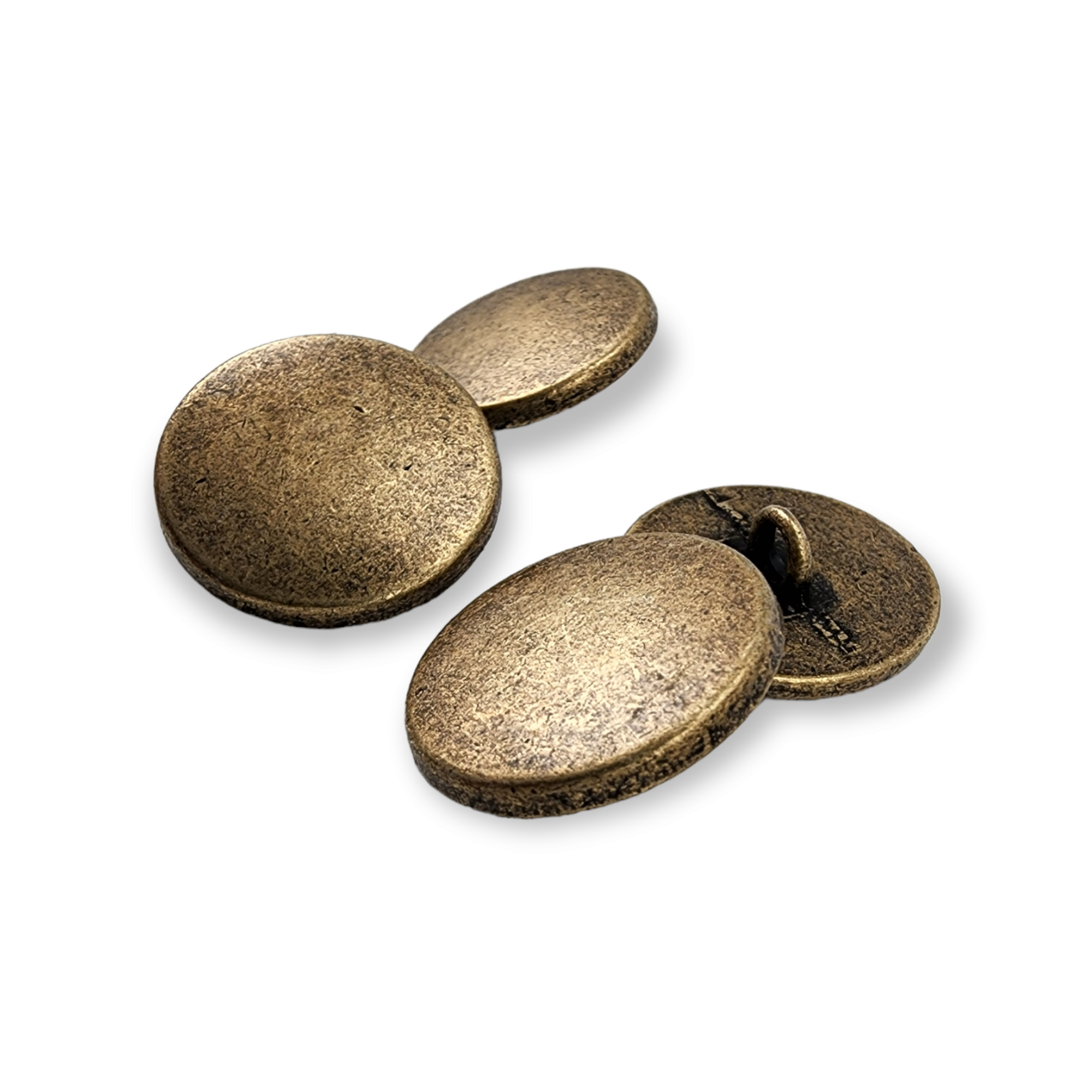 Flat Coin Shape Metal Shank Button 20 mm - 31 L E 1317 Flat Coin Shape Metal Shank Button 20 mm - 31 L E 1317