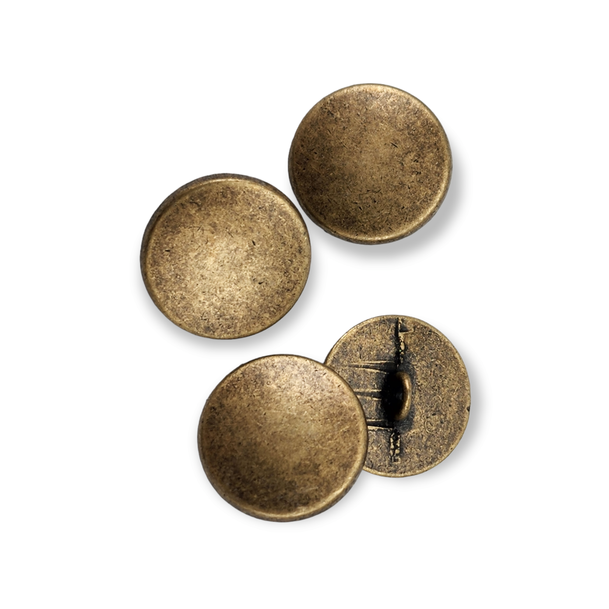 Flat Coin Shape Metal Shank Button 20 mm - 31 L E 1317 Flat Coin Shape Metal Shank Button 20 mm - 31 L E 1317