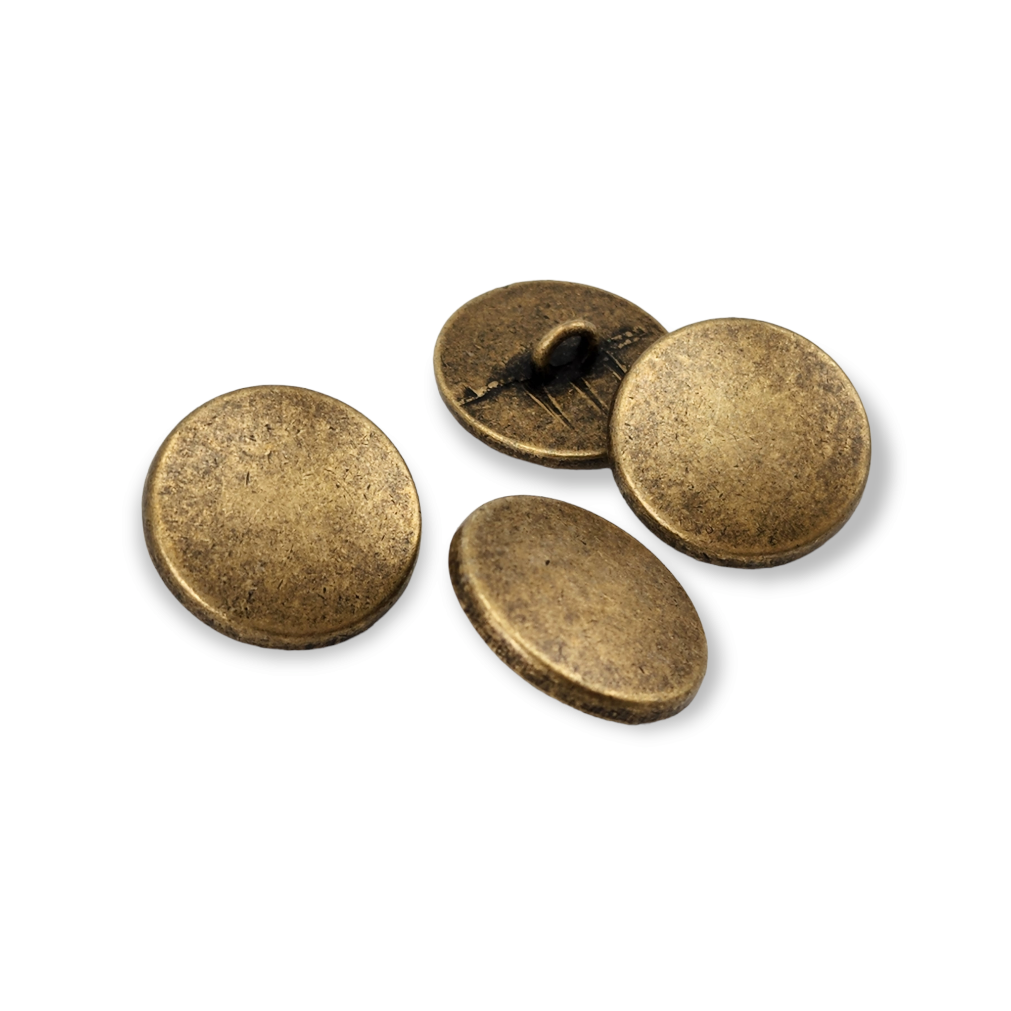 Flat Coin Shape Metal Shank Button 20 mm - 31 L E 1317 Flat Coin Shape Metal Shank Button 20 mm - 31 L E 1317
