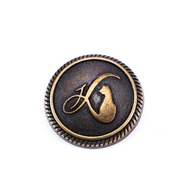 Cat Crest Elegant Shank Button 23 mm - 36 L E 1380