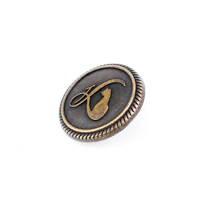 Cat Crest Elegant Shank Button 23 mm - 36 L E 1380