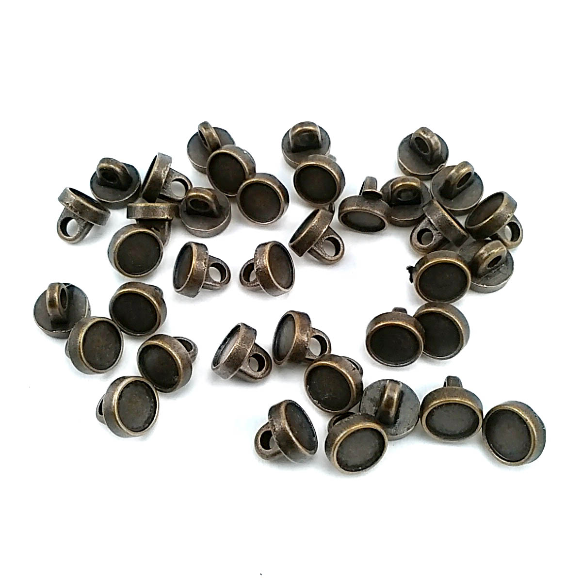 7.7 mm Enamel / Colored Shank Button front and detail view